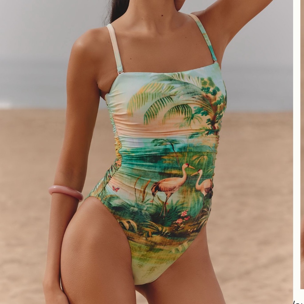Fortune Swimwear Jackson Ruched One Piece Swimsuit NWOT